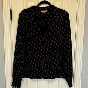 Les Serein Blouse XXL | NWOT | Boho velvet buttons | Workwear | Cottagecore Vibe